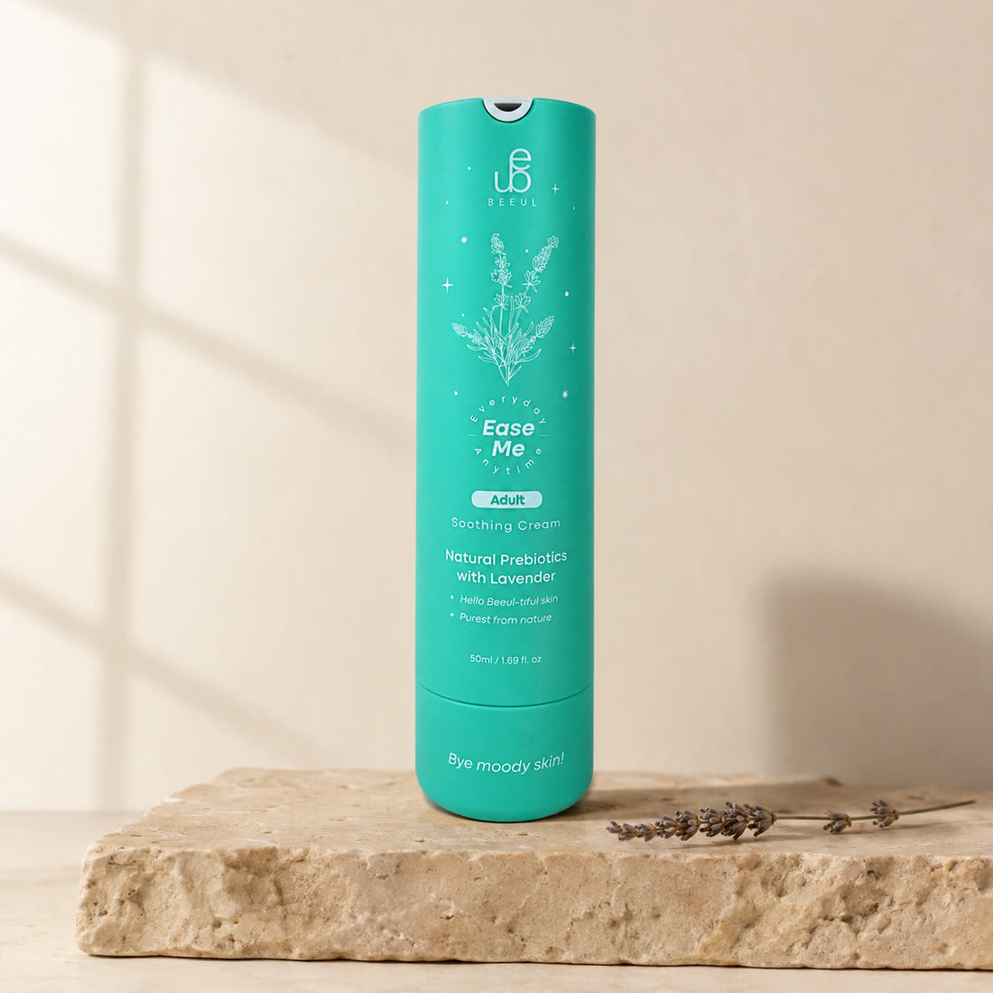 BEEUL Ease Me Cream tube styled with a folded towel